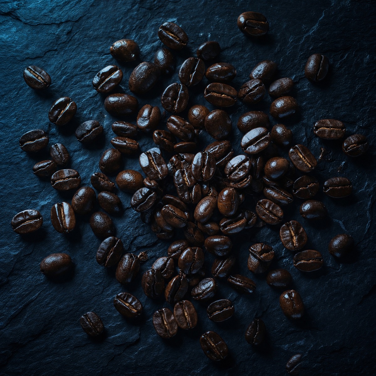 Freshly roasted single-origin coffee beans